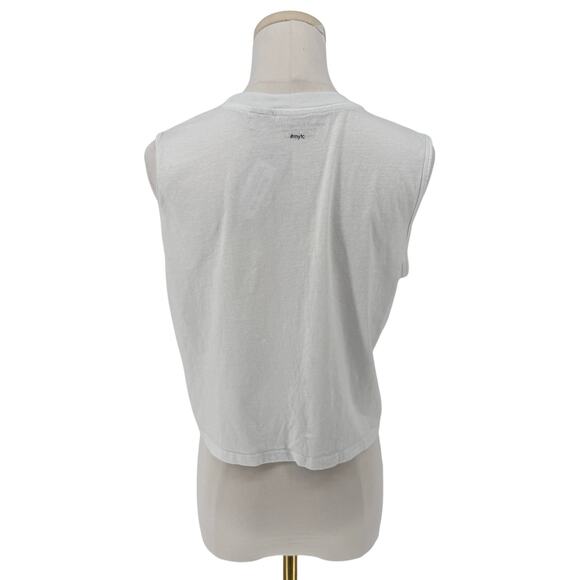 French Connection Y2K VTG Graphic Crop Tank Top Liberty definition Sleeveless M - Picture 4 of 6